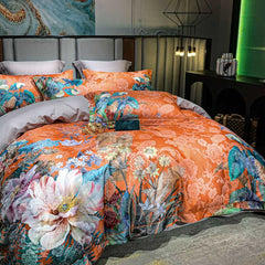 European Luxury Jacquard Tribute Satin Duvet Cover | Yedwo Home