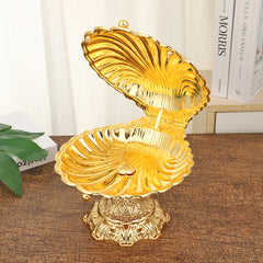 European Vintage Luxury Shell Pedestal Fruit Bowl Serving Tray | Yedwo Design