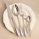 European Elegant Patterned Stainless Steel Flatware Set | Yedwo Design