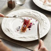 European Relief Stone Texture Dinner Plate | Yedwo Design