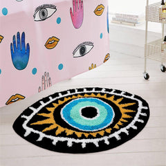 Evil Eye Microfiber Rug | Yedwo Home