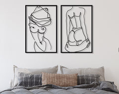 Female Body Naked Metal Wall Art Decor | Yedwo