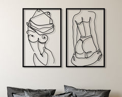 Female Body Naked Metal Wall Art Decor | Yedwo