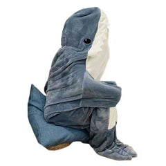 Original Flannel Blue Shark Blanket Costume Sleeping Bag | Yedwo Home