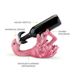 Flirty Flamingo Polyresin Wine Bottle Holder | Yedwo Design