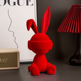 Flocked Love Bunny Seated Sculpture | Yedwo Design