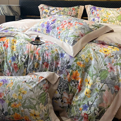 Floral Print 600TC Egyptian Cotton Bedding Duvet Cover Set | Yedwo