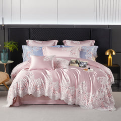 French Luxury 160s High-End Lace Silk Cotton Bedding Set | Yedwo Design