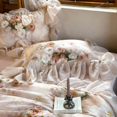 French Romantic Frida Garden Tencel Oil Painting Duvet Cover | Yedwo Home