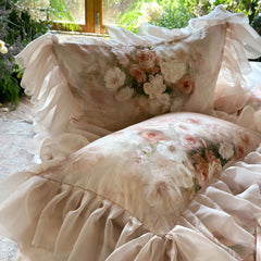 French Romantic Frida Garden Tencel Oil Painting Duvet Cover | Yedwo Home