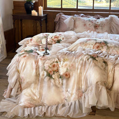 French Romantic Frida Garden Tencel Oil Painting Duvet Cover | Yedwo Home
