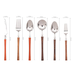 French Vintage Chicken-wingwood Cutlery Set | Yedwo Design