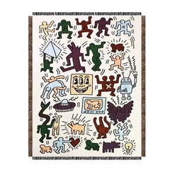 Fun Graffiti Pattern Decorative Blanket | Yedwo
