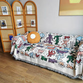 Fun Graffiti Pattern Decorative Blanket | Yedwo