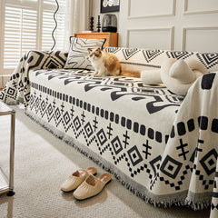 Geometric Boho Style Chenille Sofa/Couch Cover | Yedwo Home