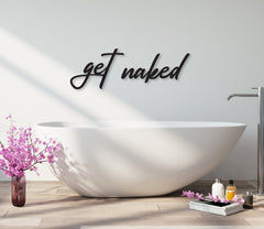 Get Naked Letter Metal Wall Art | Yedwo Home