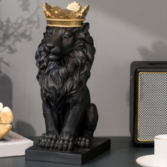 Gold Crown Lion Statue Decor | Yedwo Design