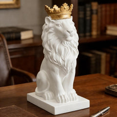 Gold Crown Lion Statue Decor | Yedwo Design