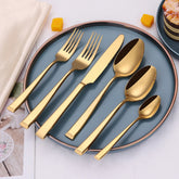 Gold Mirror Stainless Steel Cutlery Set | Yedwo Design