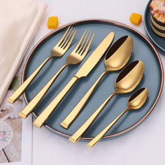 Gold Mirror Stainless Steel Cutlery Set | Yedwo Design