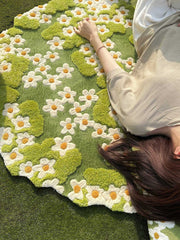 Handmade Wonderland Garden 3D Flower Rug | Yedwo Design