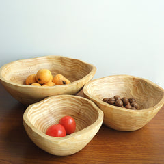 Hand-Carved Wooden Decorative Wood Fruit Bowl | Yedwo