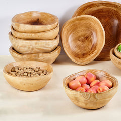 Hand-Carved Wooden Decorative Wood Fruit Bowl | Yedwo