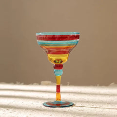 Hand-Painted Margaret Crystal Wine Glass | Yedwo Design