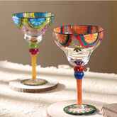 Hand-Painted Margaret Crystal Wine Glass | Yedwo Design