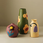 Hand Painted Wabi-Sabi Ceramic Vase | Yedwo Design