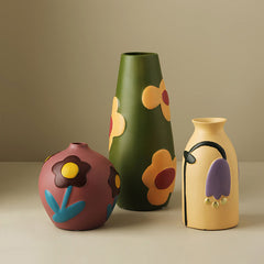 Hand Painted Wabi-Sabi Ceramic Vase | Yedwo Design