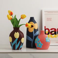 Hand Painted Wabi-Sabi Ceramic Vase | Yedwo Design