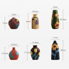 Hand Painted Wabi-Sabi Ceramic Vase | Yedwo Design
