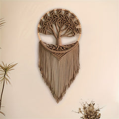Handcrafted Boho Macramé Tree of Life Wall Hanging | Yedwo