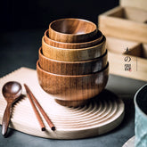 Handcrafted Natural Solid Jujube Wooden Salad Soup Bowl | Yedwo