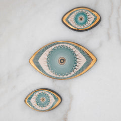 Handmade Ceramic Evil Eye(Set of 3 Pieces) | Yedwo