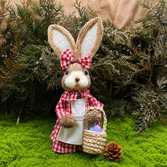 Handwoven 35cm Natural Easter Rush Grass Bunny Toy | Yedwo