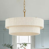 Handwoven Rattan & Cotton Pendant Light | Yedwo