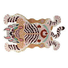 Handwoven Vintage Tibetan Tiger Shaped Area Rug | Yedwo Design