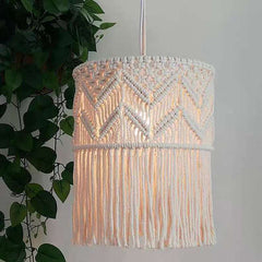 Handwoven Bohemian Cotton Rope Pendant Lampshade
