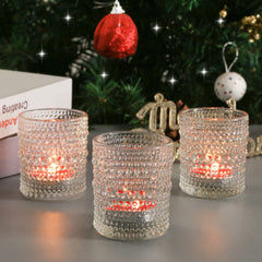 Hobnail Glass Votive Candle Holders, Set of 24 | Yedwo