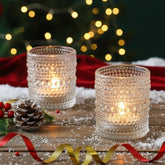 Hobnail Glass Votive Candle Holders, Set of 24 | Yedwo