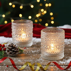 Hobnail Glass Votive Candle Holders, Set of 24 | Yedwo