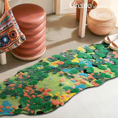 Irregular Enchanted Forest Bloom Rug | Yedwo Design
