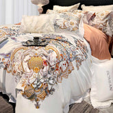 Italy Luxury Flower Printed Pima Cotton Duvet Cover | Yedwo