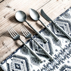 Japanese Vintage Distressed Stainless Steel Cutlery Set | Yedwo