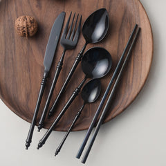 Japanese Inspired Bamboo Joint Design Cutlery Set | Yedwo