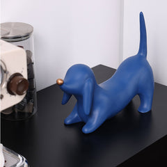 Klein Blue & Gold Beagle Resin Sculpture | Yedwo Design