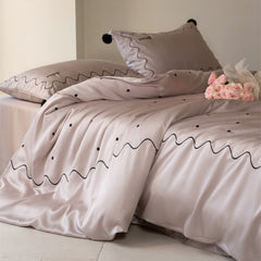 Korean 60s Lyocell TENCEL™ Embroidered Duvet Cover Set | Yedwo