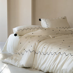 Korean 60s Lyocell TENCEL™ Embroidered Duvet Cover Set | Yedwo